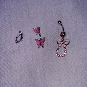 belly button ring set